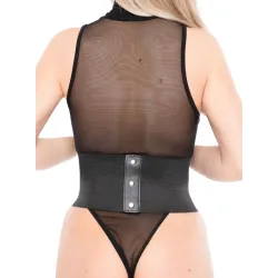 Kinky Diva Corset À Lacets et Sangles Cinchery Noir
